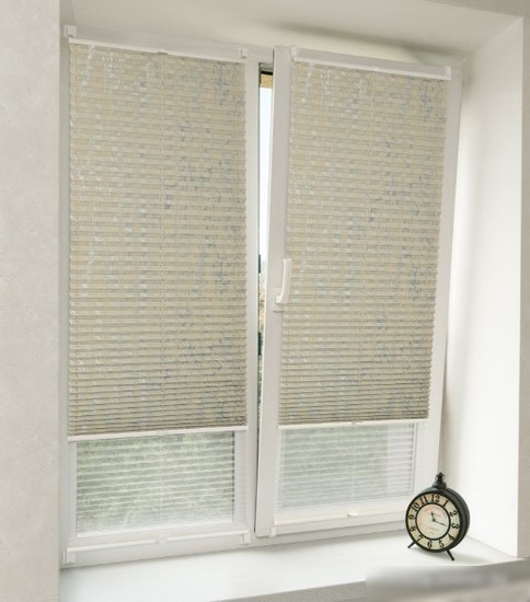Плиссе Delfa Mirror СПШ-3903/3504 Basic Transparent (43x160, серый/белый)