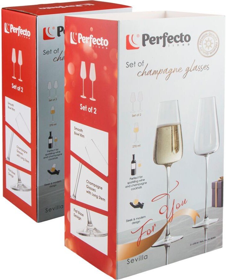 Набор бокалов для шампанского Perfecto Linea Sevilla 30-282403