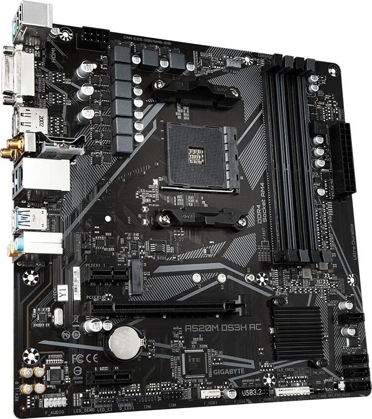 Материнская плата Gigabyte A520M DS3H AC (rev. 1.0)