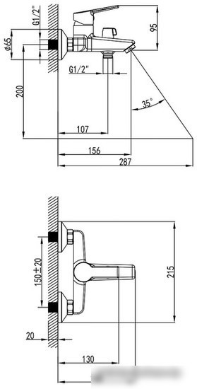 Смеситель Milardo Stripe STRSB02M02