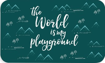 Коврик под миску TarHong Playground (бирюзовый)
