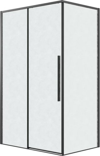 Душевой уголок Grossman Galaxy 140х100х195 120.K33.01.1410.21.02 (черный матовый/шиншилла стекло)