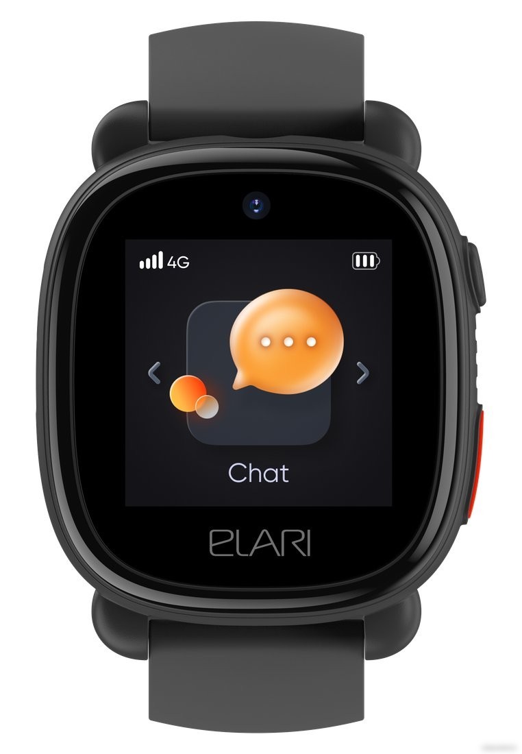 Детские умные часы Elari KidPhone 4G Lite (черный)