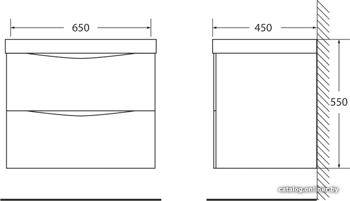 BelBagno Тумба под умывальник Marino-650-2C-SO-RN-P (rovere nature)