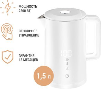 Электрический чайник TECHNO D2215EA (белый)