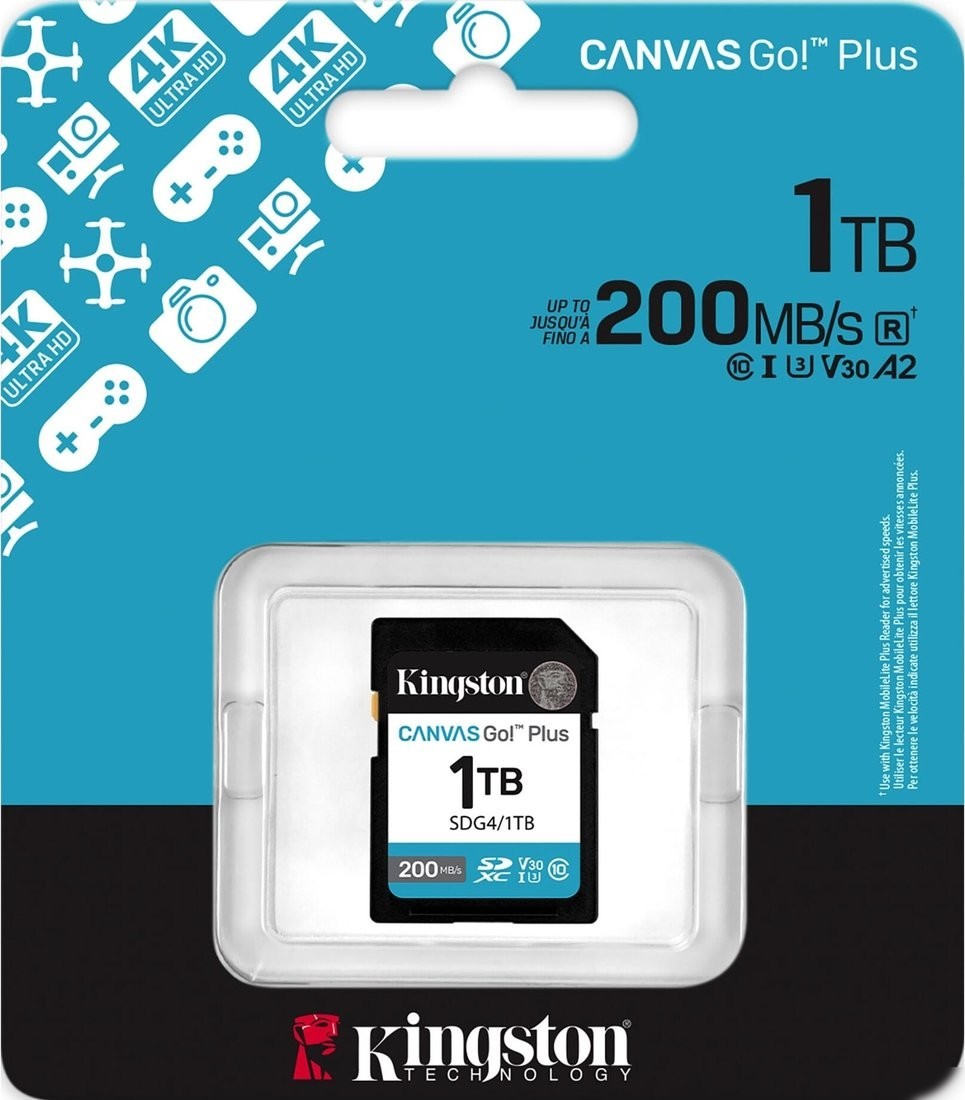 Карта памяти Kingston Canvas Go! Plus SDXC 1TB SDG4/1TB