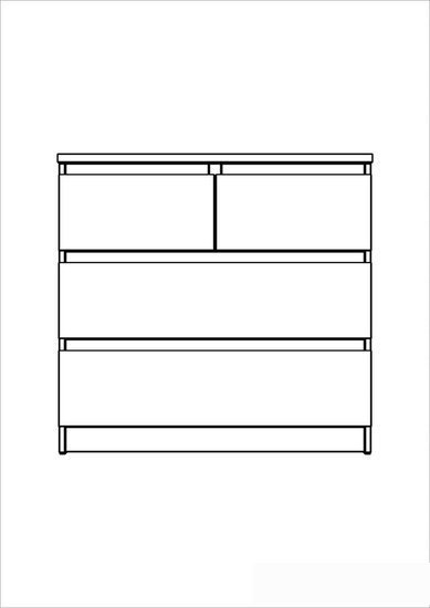 Комод Mio Tesoro Мальта 4 ящика 80x76 2.05.02.050.1 (белый)