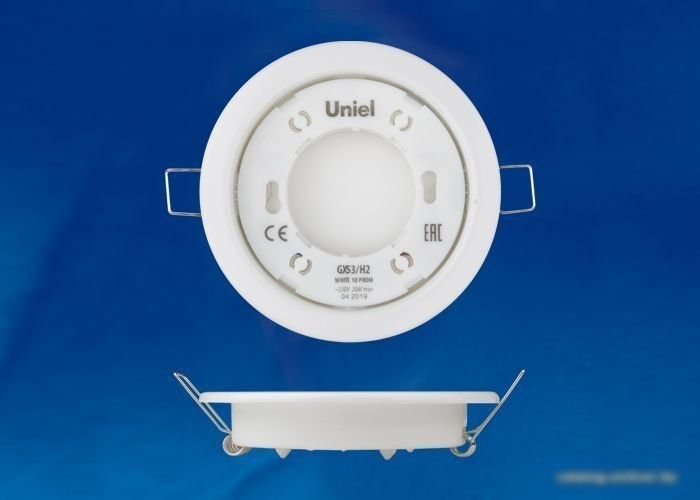 Точечный светильник Uniel GX53/H2 WHITE 10 PROM UL-00005051