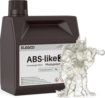 Фотополимер Elegoo ABSlike V3.0 2кг (полупрозрачный)