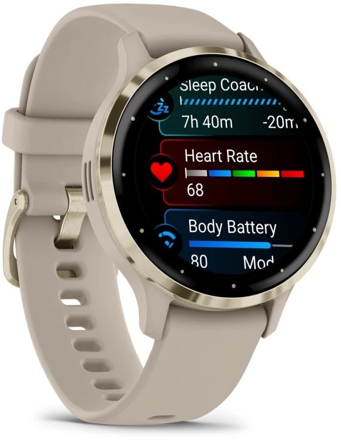 Умные часы Garmin Venu 3S (френч-грей, с силиконовым ремешком)