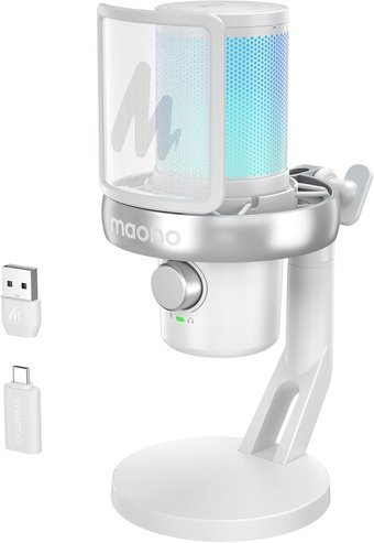 Проводной микрофон Maono DM40 Pro (белый)