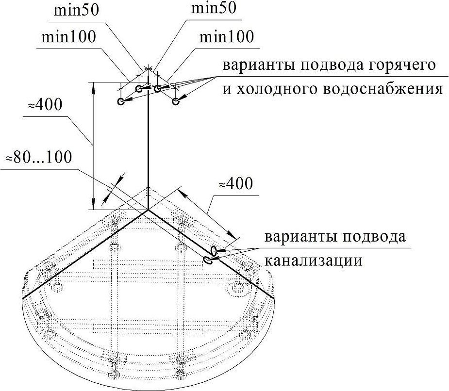 Душевая кабина Radomir Стронг 110 1-05-6-0-0-1820 (прозрачное стекло)