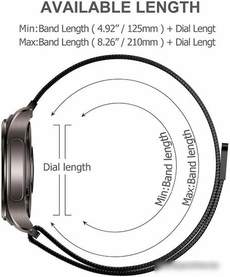 Браслет Rumi Milanese loop металлический 20 мм (синий)