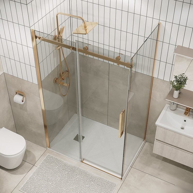 Душевой уголок Grossman Classic 100x90x195 120.K33.04.1090.32.00 (золото сатин/стекло прозрачное)
