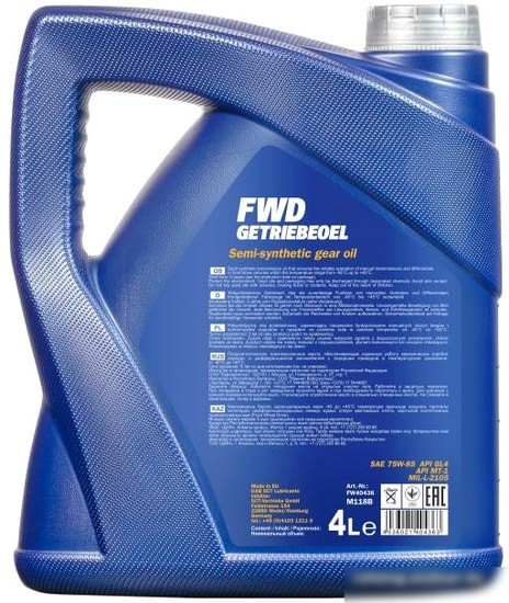 Трансмиссионное масло Mannol FWD Getriebeoel 75W-85 API GL 4 4л