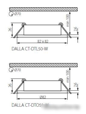 Точечный светильник Kanlux DALLA CT-DTL50-W [22431]