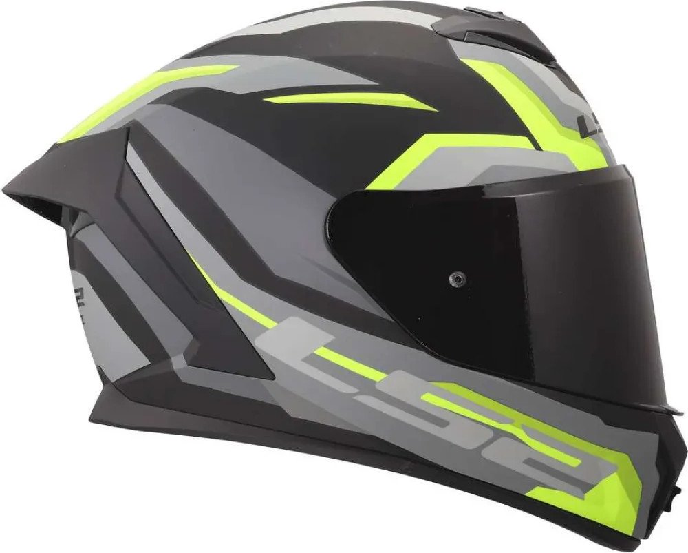 Мотошлем LS2 FF820 Rapid III Hyper (2XS, черный/желтый)