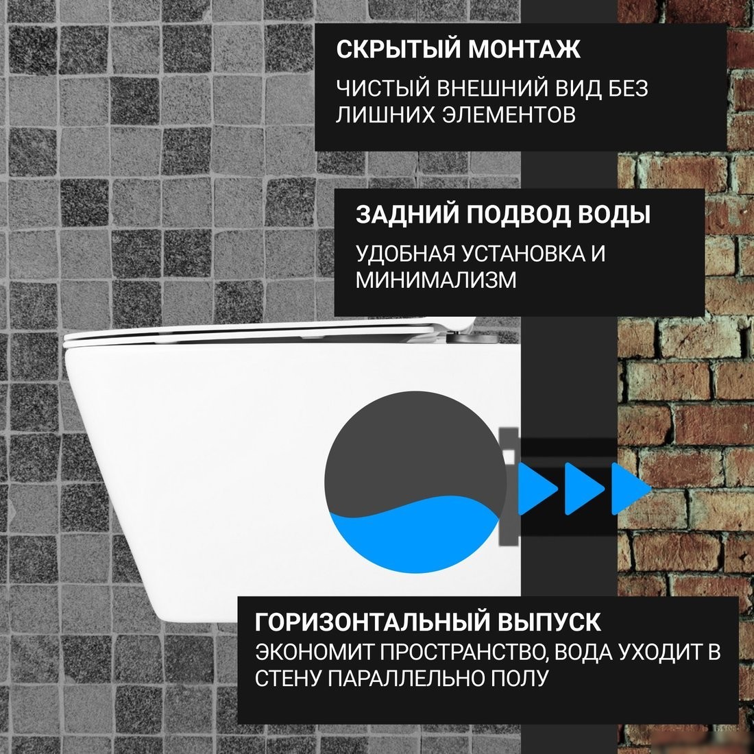 Унитаз подвесной Saniteco KW-9004W + GROHE Rapid SL 38721001