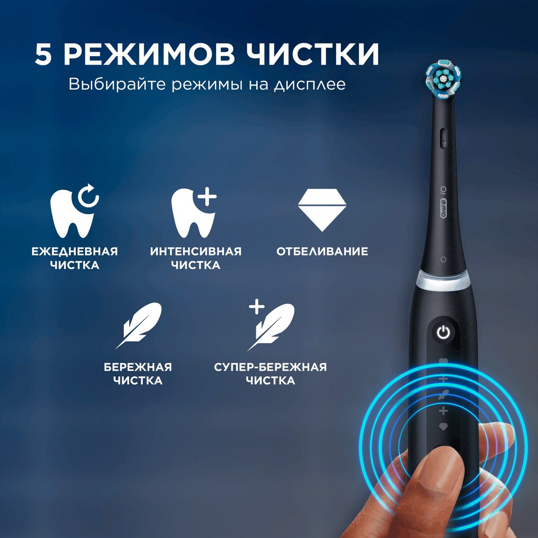 Электрическая зубная щетка Oral-B iO 5 iOG5.1B6.2DK (черный)