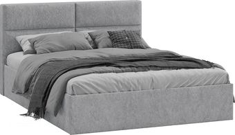 Кровать Трия Глосс универсальный тип 1 с ПМ и заглушиной 160x200 (Wellmart Silver)
