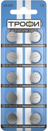 Батарейки Трофи LR44 10 шт.