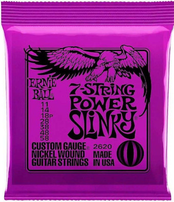 Струны для гитары Ernie Ball 2620 Nickel 7 Power Slinky