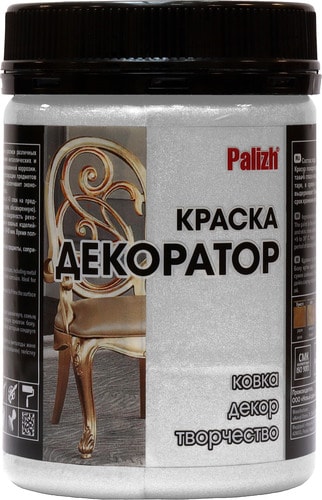Краска Palizh Декоратор (серебро перламутр, 0.25 кг)