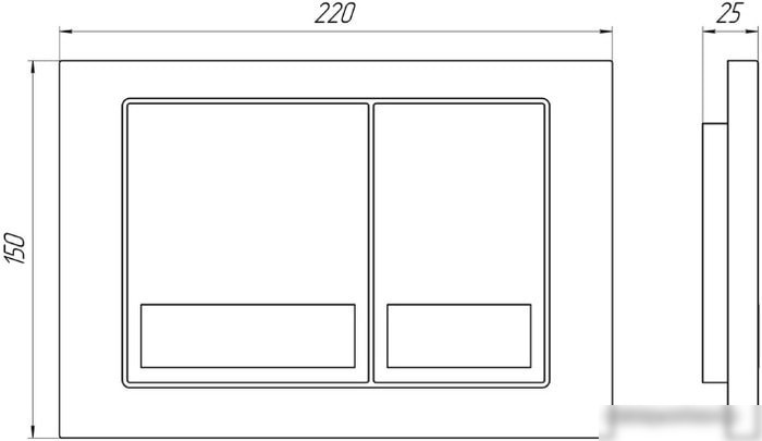 Панель смыва Ани Пласт WP1210 (хром)