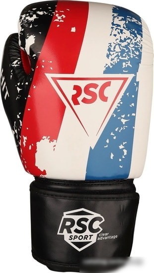 Перчатки для единоборств RSC Sport Hit PU SB-01-146 (10 oz, белый/красный/синий)
