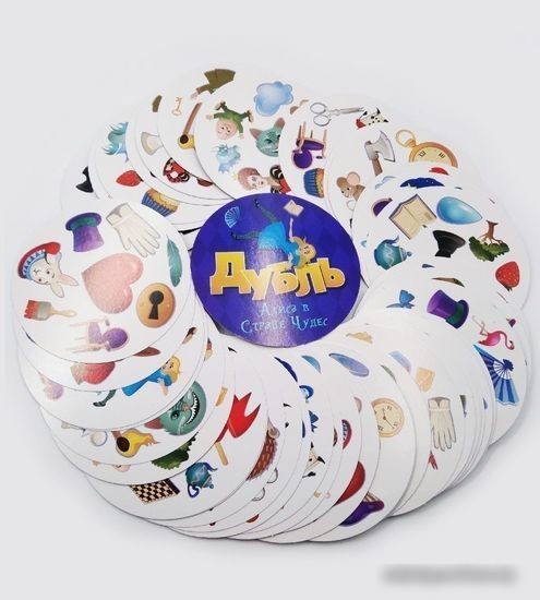 Настольная игра Нескучные игры Дубль. Алиса в стране чудес 834651