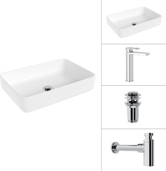 Умывальник Lauter 21487-50+Cascade 21СК0655C+сифон 21635CH+дон.клапан 21190CH (хром)