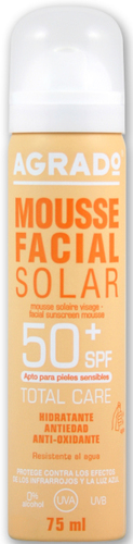Крем солнцезащитный Agrado Facial Sunscreen Mousse SPF 50+ 75 мл