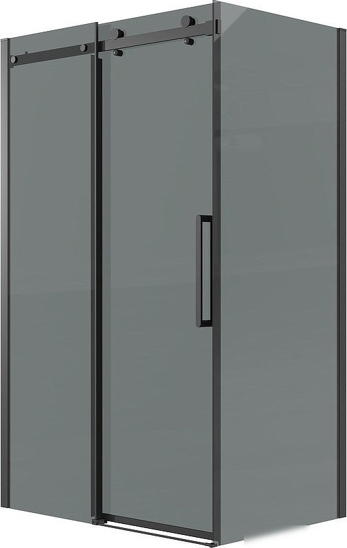 Душевая стенка Grossman Classic 200.K33.04.80.21.10 80x195 (черный матовый/стекло тонированное)