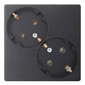 Розетка Simon 2450459-038 (графит)