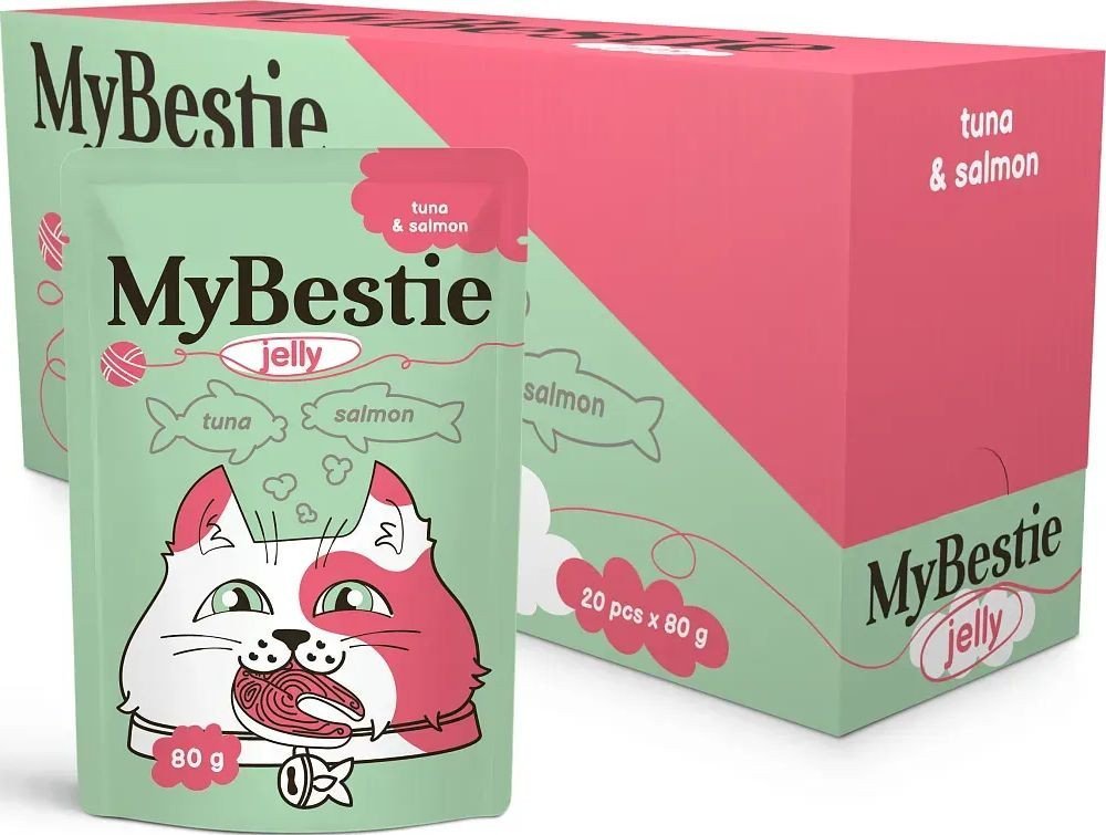 Пресервы MyBestie Тунец и Лосось в желе (80 г)