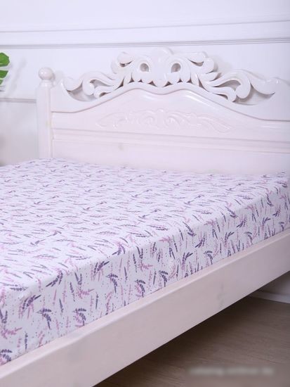 Постельное белье Luxsonia Трикотаж на резинке 160x200 2230 (лаванда б/з)