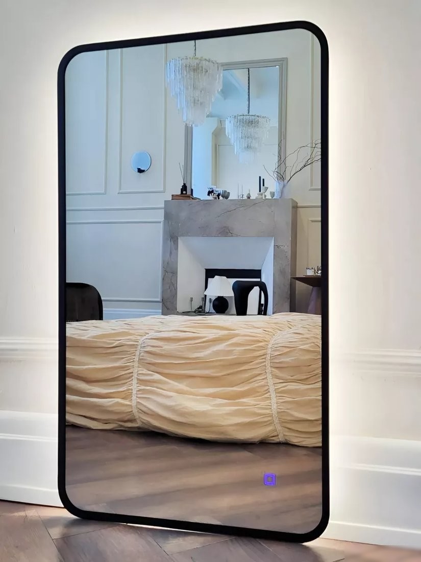 Зеркало с подсветкой eMZe Smartphone 45x77 LED.UV.SMART.45.77.CHE (черный)