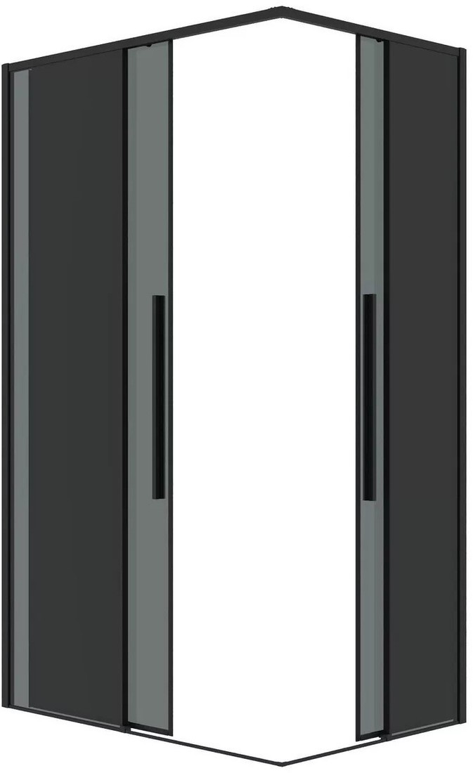 Душевой уголок Grossman Galaxy 120x70x195 300.K33.01.1270.21.10 (черный матовый/тонированное стекло)