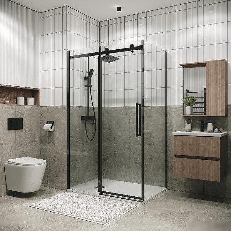 Душевой уголок Grossman Classic 120х100х195 120.K33.04.1210.42.00 (графит сатин/стекло прозрачное)