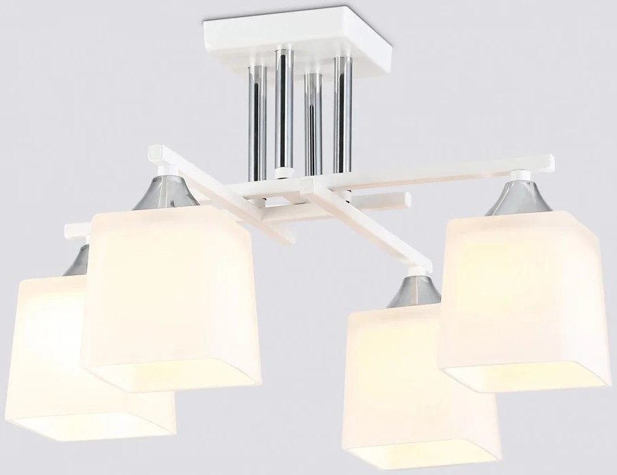 Люстра средней высоты Ambrella TR303041/4 WH (белый) Люстра средней высоты Ambrella TR303041/4 WH (белый)