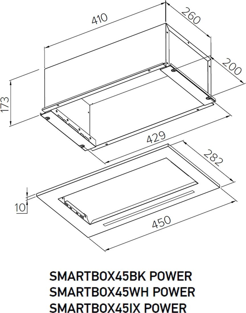 Кухонная вытяжка Meferi SMARTBOX45BK Power