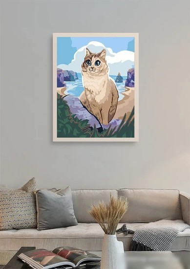 Картина по номерам PaintLine Кот на берегу 2037305574491