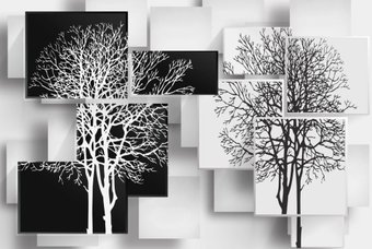 Фотообои ФабрикаФресок 3D Абстракция Дерево Инь-Янь 934270 (400x270)