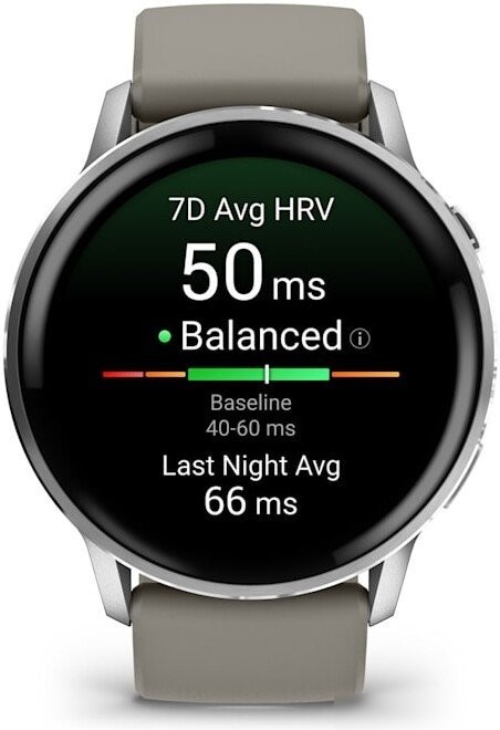 Умные часы Garmin Venu 4 45 мм (серебристый/серый)