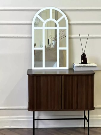 Зеркало eMZe 60x80 UV.ARC.WIND.60.80.BEL (белый с УФ-окантовкой)