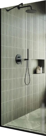 Душевая стенка MaybahGlass 195x119 MGD-683-6у (прозрачное стекло/черный)
