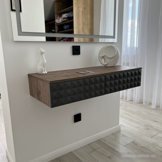 Тумба Shtabe Simple 7010 эко (графит/дуб веллингтон)