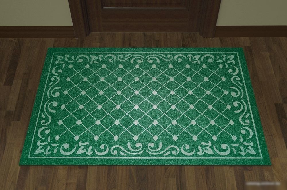 Придверный коврик Kovroff Ромбы 60x90 П/10/03/06 (зеленый)