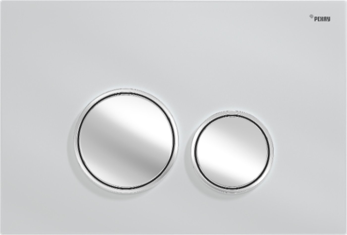 Панель смыва Pexay Nova Orb Glass с круглыми клавишами (глянцевые белый)