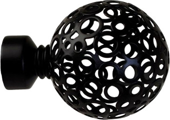 Наконечник для карниза Lm Decor YF095 Ажур 19мм (черный матовый)